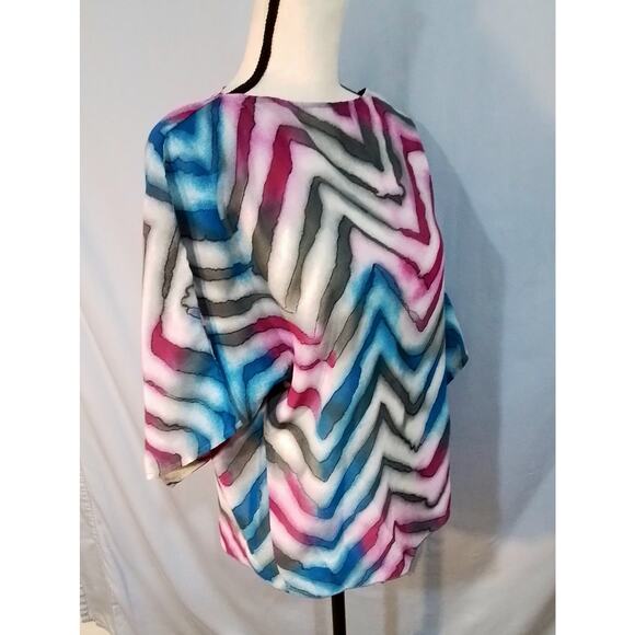 Teddi of California multi color sheer blouse - Picture 2 of 6